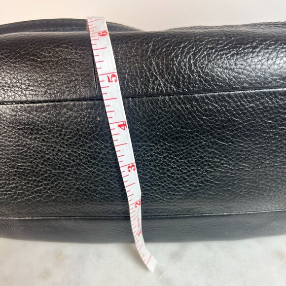 Coach Black Leather Double-Zip Satchel Cross Body Bag two Handles 2014 Madison - Picture 12 of 12